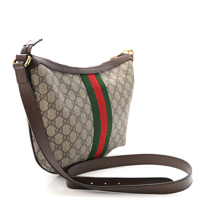 Gucci GG Supreme Monogram Web Small Ophidia Half Moon Hobo Brown 3 of 11