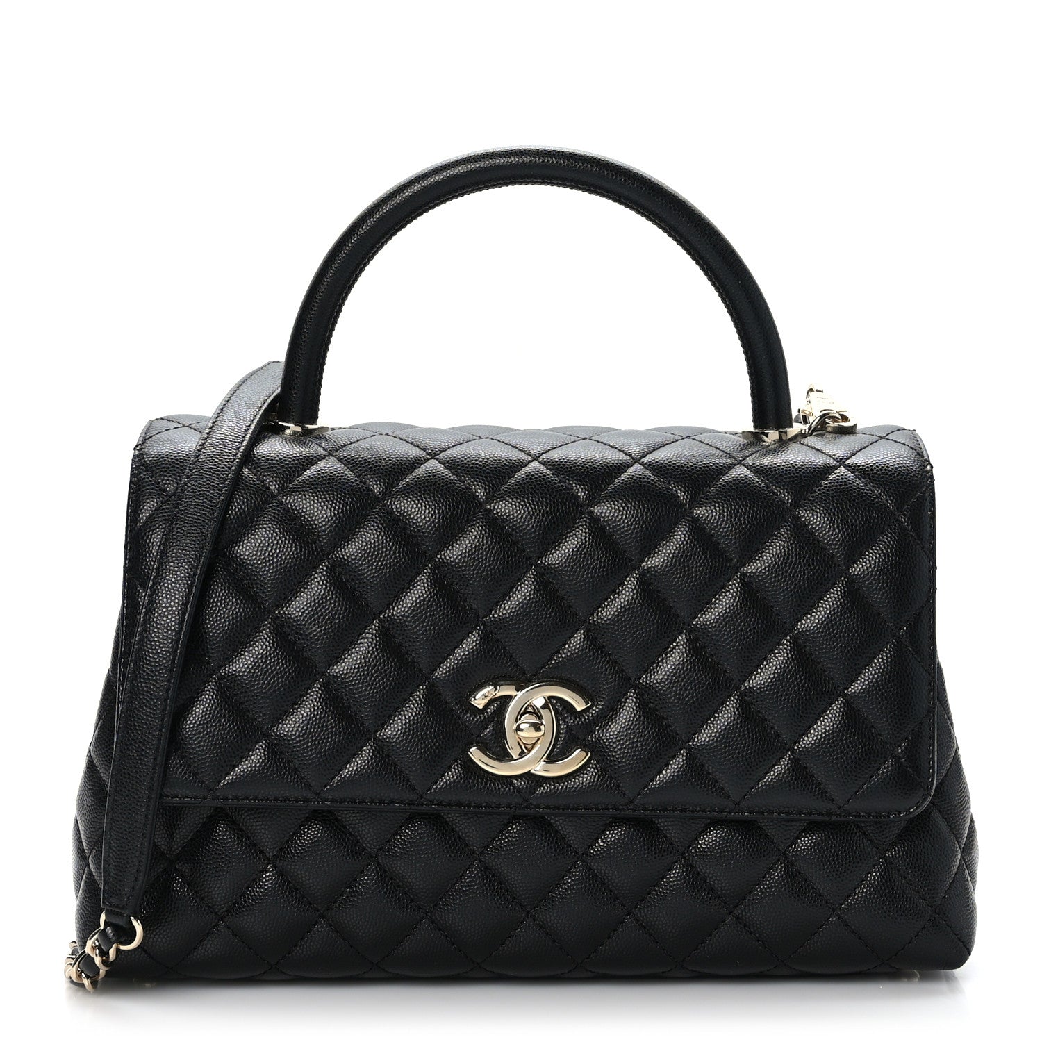 Chanel Caviar Quilted Small Coco Handle Flap Black 1 of 9