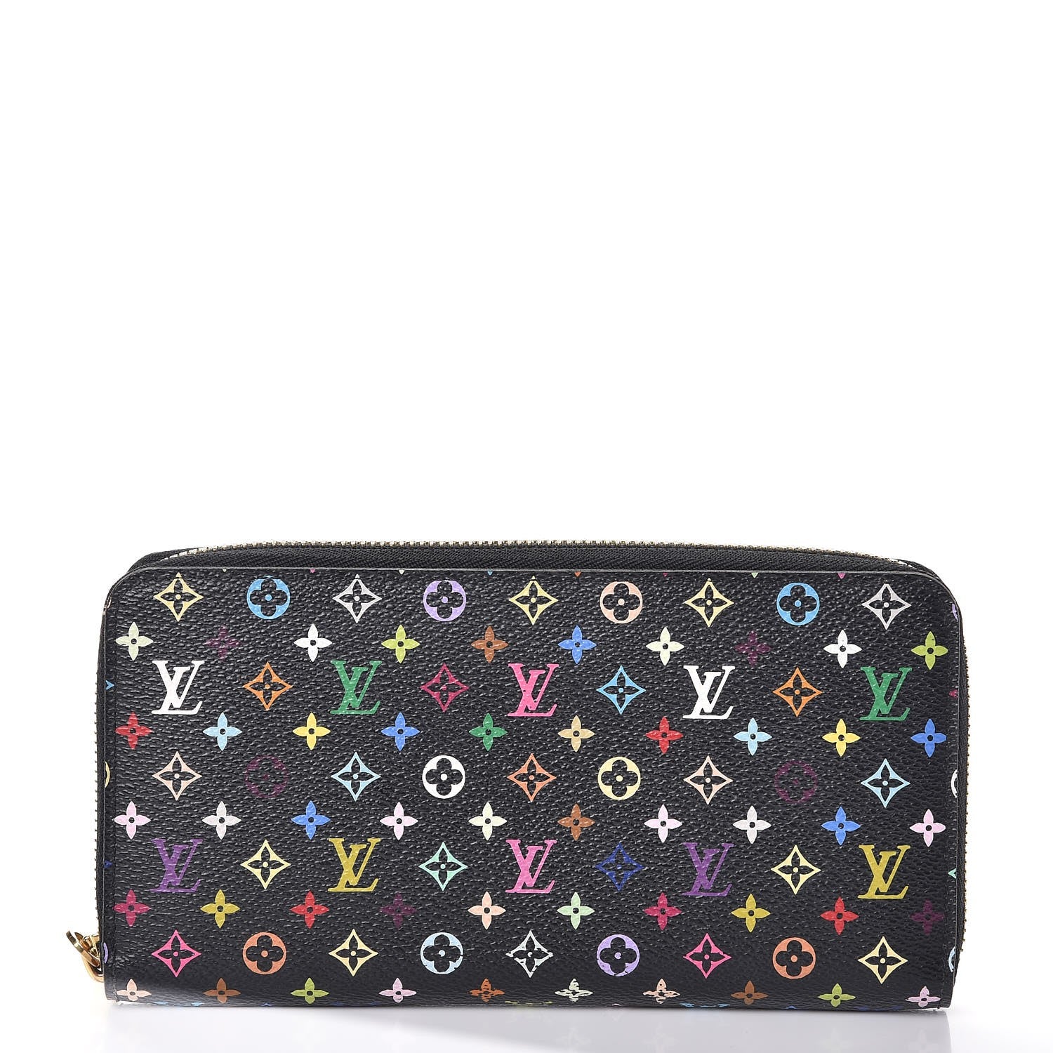 Louis Vuitton Monogram Multicolor Zippy Wallet Black Grenade 1 of 10