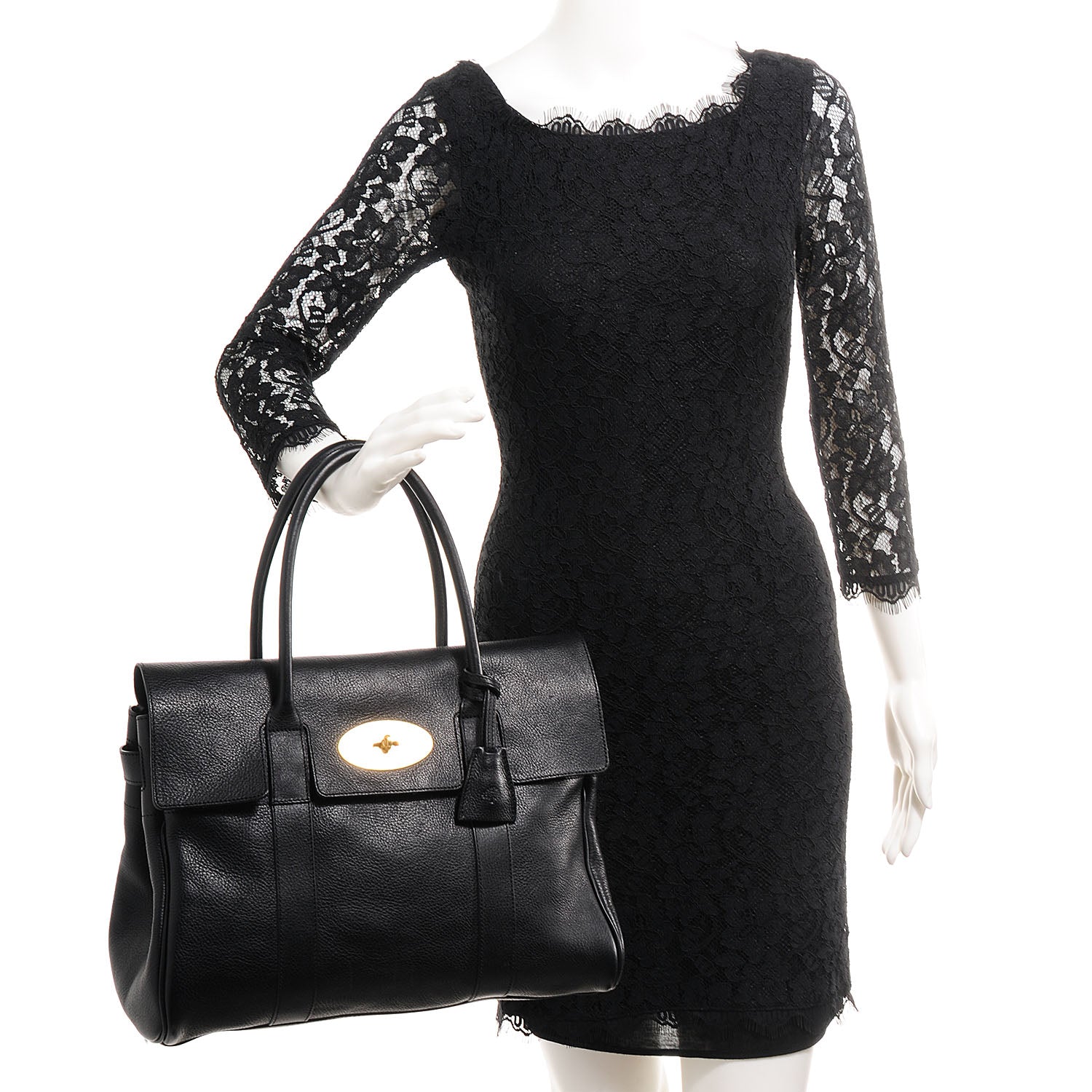 Mulberry Natural Leather Bayswater Black 7 of 14