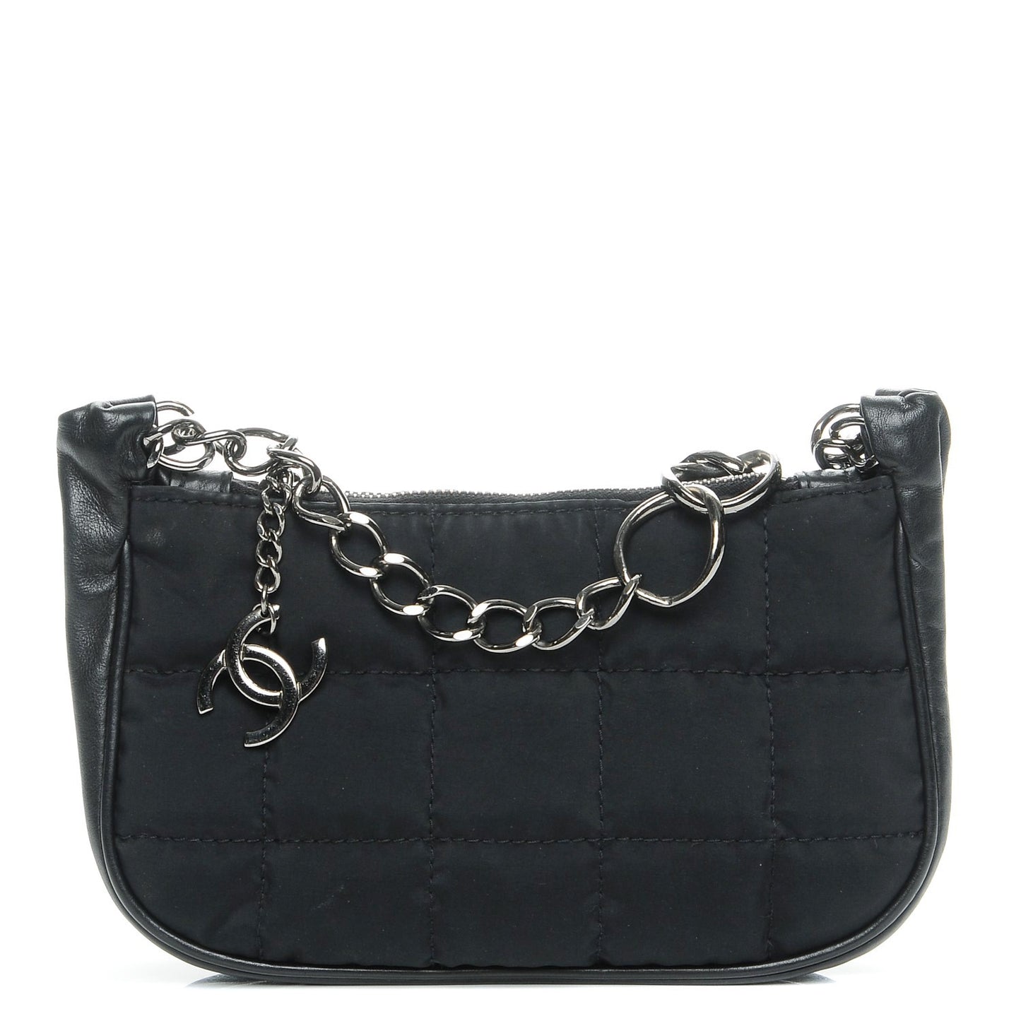 Nylon Quilted Pochette Black