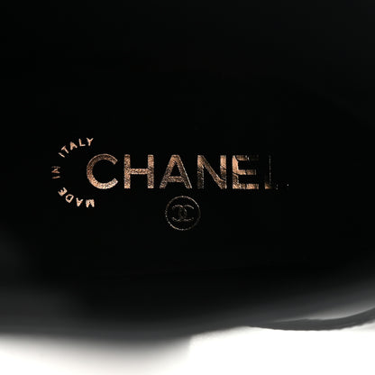 Chanel Patent CC Mid Calf Boots 40.5 Black 7 of 8