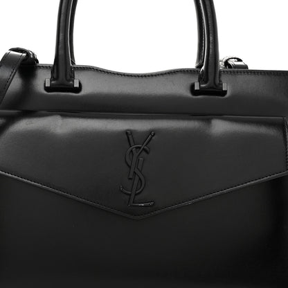 Saint Laurent Shiny Calfskin Medium Uptown Tote Black 7 of 10