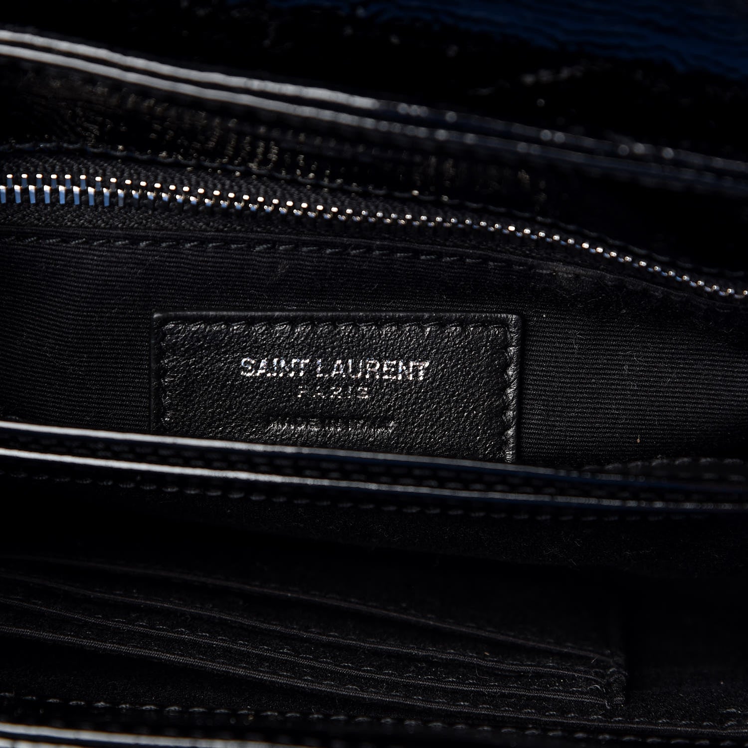Saint Laurent Patent Y Quilted Monogram Toy Loulou Crossbody Bag Black 6 of 9