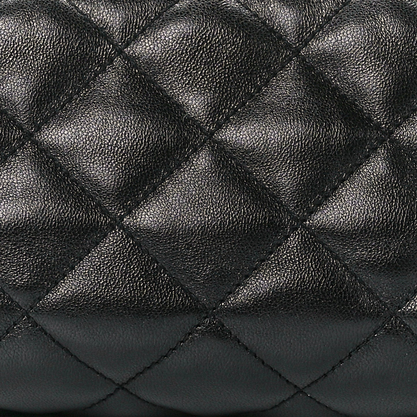 Lambskin Quilted Icare Cosmetic Pouch Black