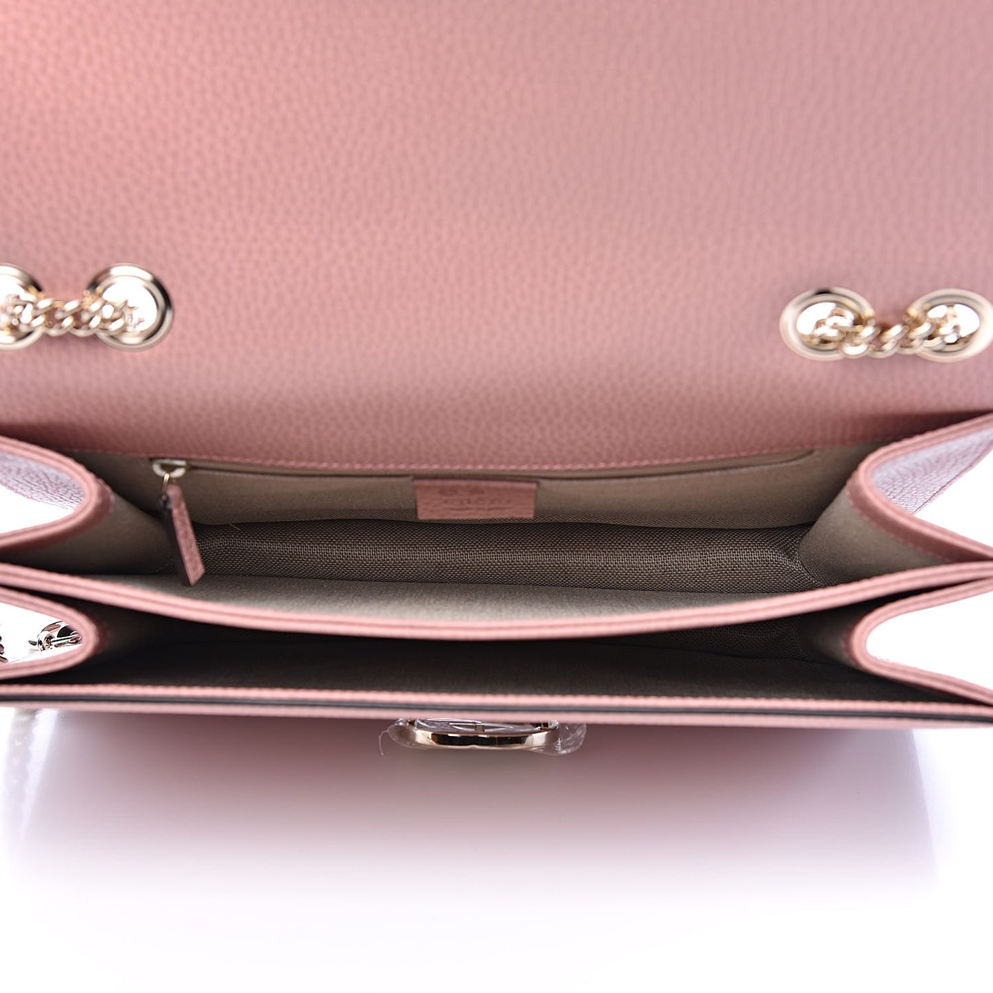 Dollar Calfskin Interlocking G Shoulder Bag Soft Pink