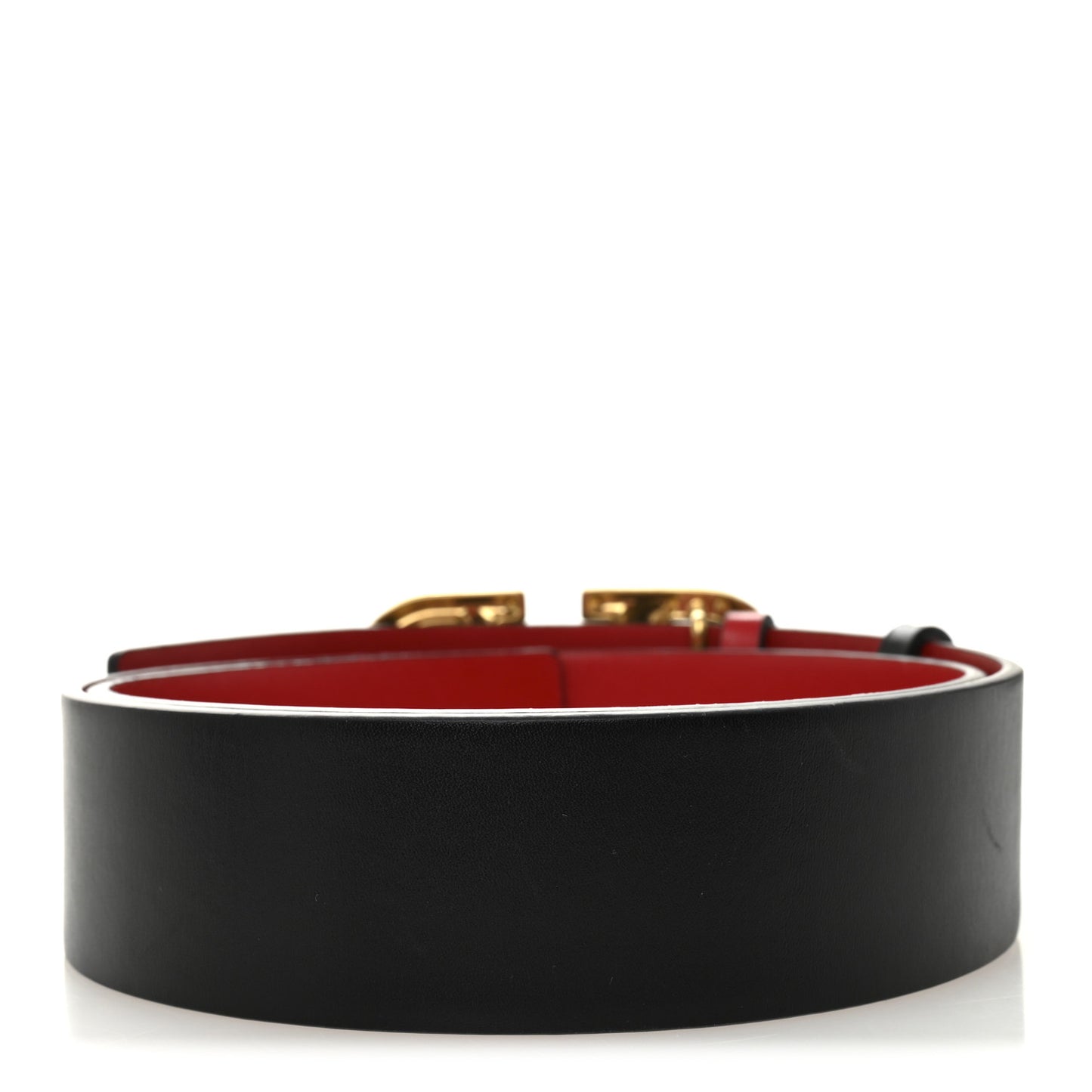 Glossy Calfskin VLogo Reversible 40mm Belt 75 30 Black Rouge Pur