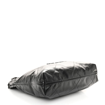 Chanel Shiny Calfskin Quilted Small Chanel 22 So Black 5 of 11