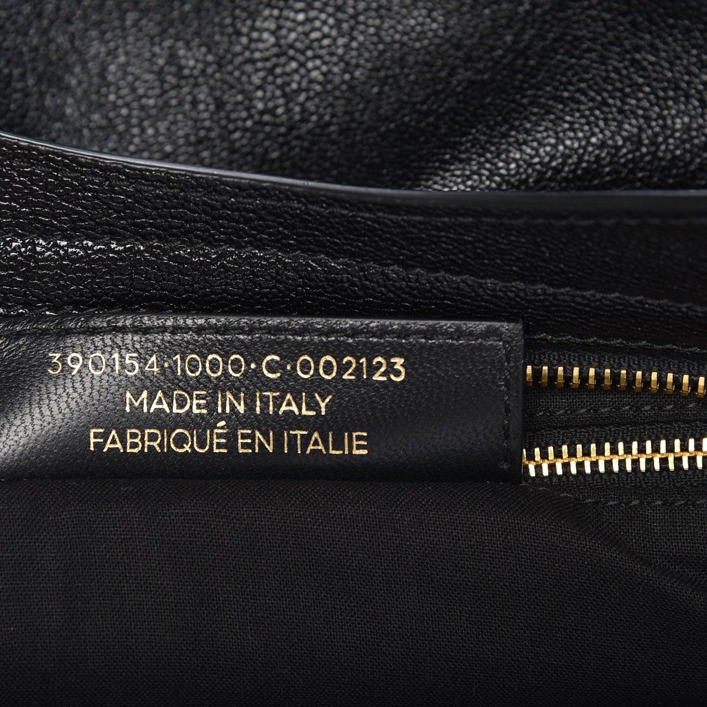 Chevre Gold Metallic Edge Hardware City Black