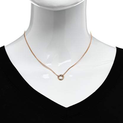 Cartier 18K Pink Yellow White Gold Trinity Double Chain Pendant Necklace 2 of 6