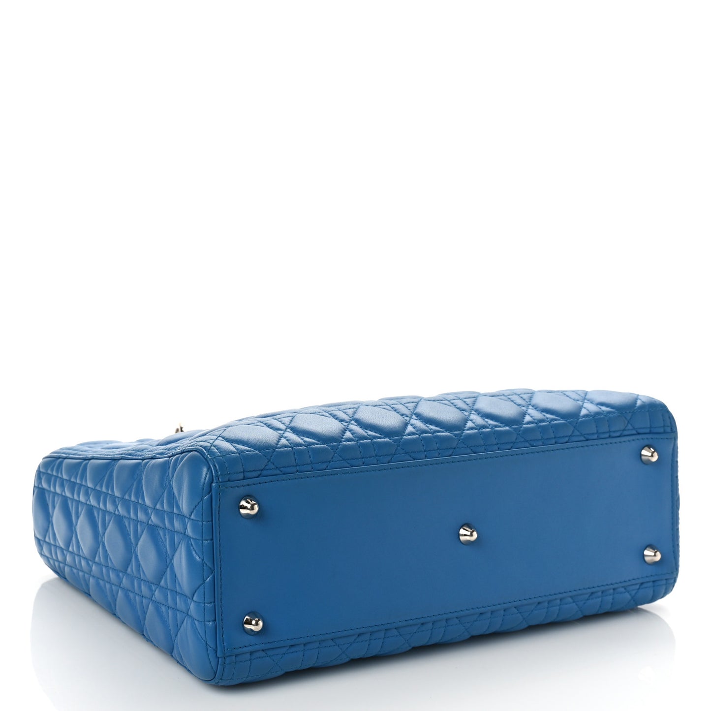 Lambskin Cannage Large Lady Dior Blue