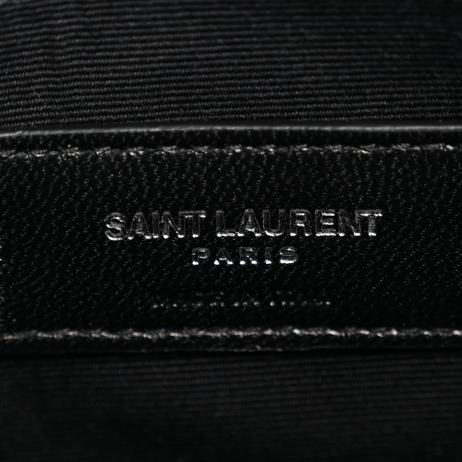 Saint Laurent Calfskin Musical Notes Zip Pouch Black 6 of 11