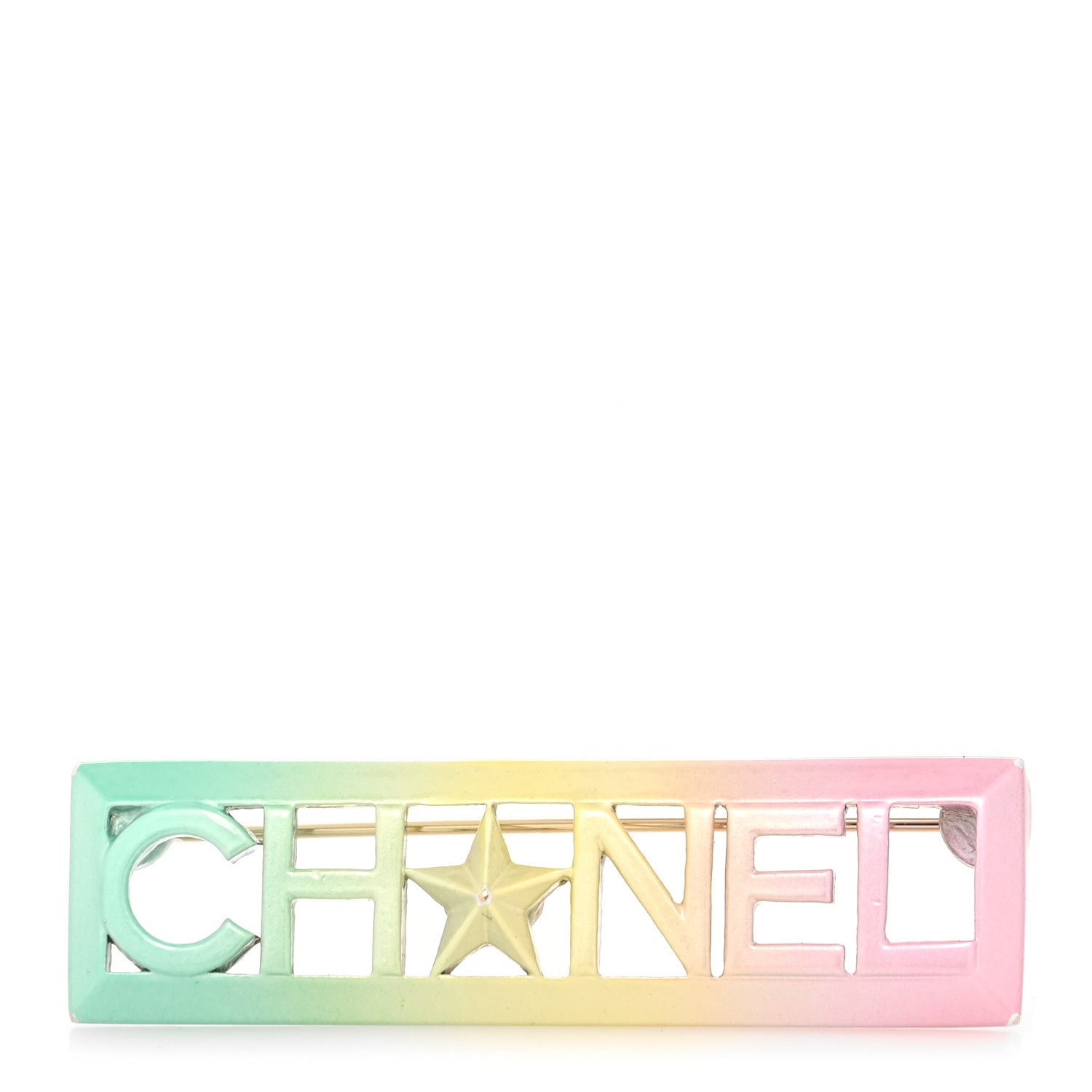 Chanel Metal Rainbow Star Logo Brooch Multicolor 1 of 3