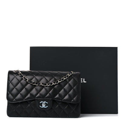 Chanel Caviar Quilted Jumbo Double Flap Black 11 of 11