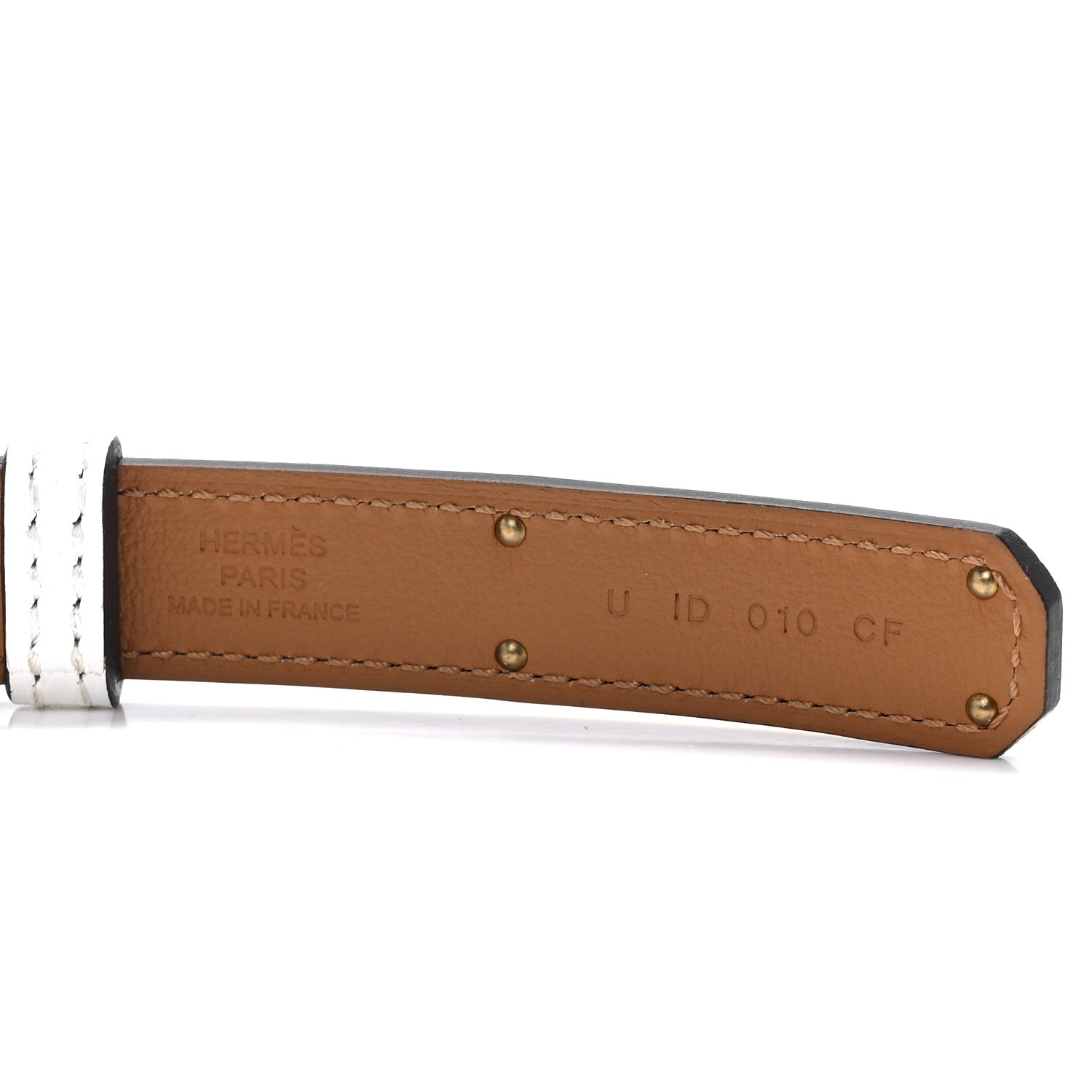 Hermes Epsom Kelly Belt White 4 of 6