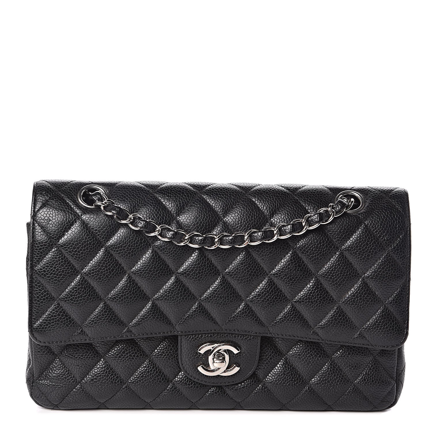 Chanel Caviar Quilted Medium Double Flap Black 1 of 12