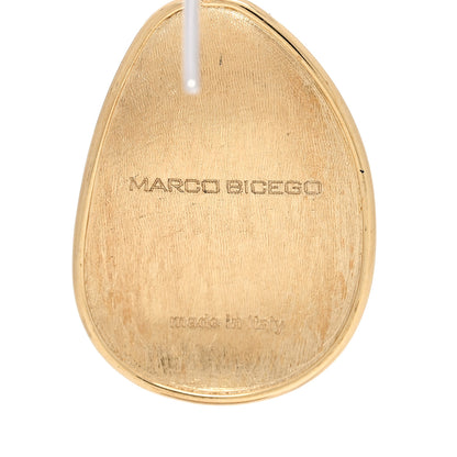 Marco Bicego 18K Yellow White Gold Diamond Lunaria Drop Earrings 3 of 5