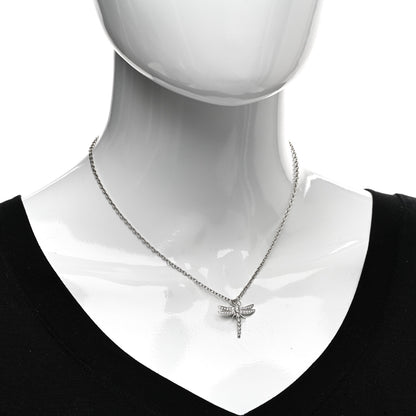 Tiffany Platinum Diamond Dragonfly Pendant Necklace 2 of 5