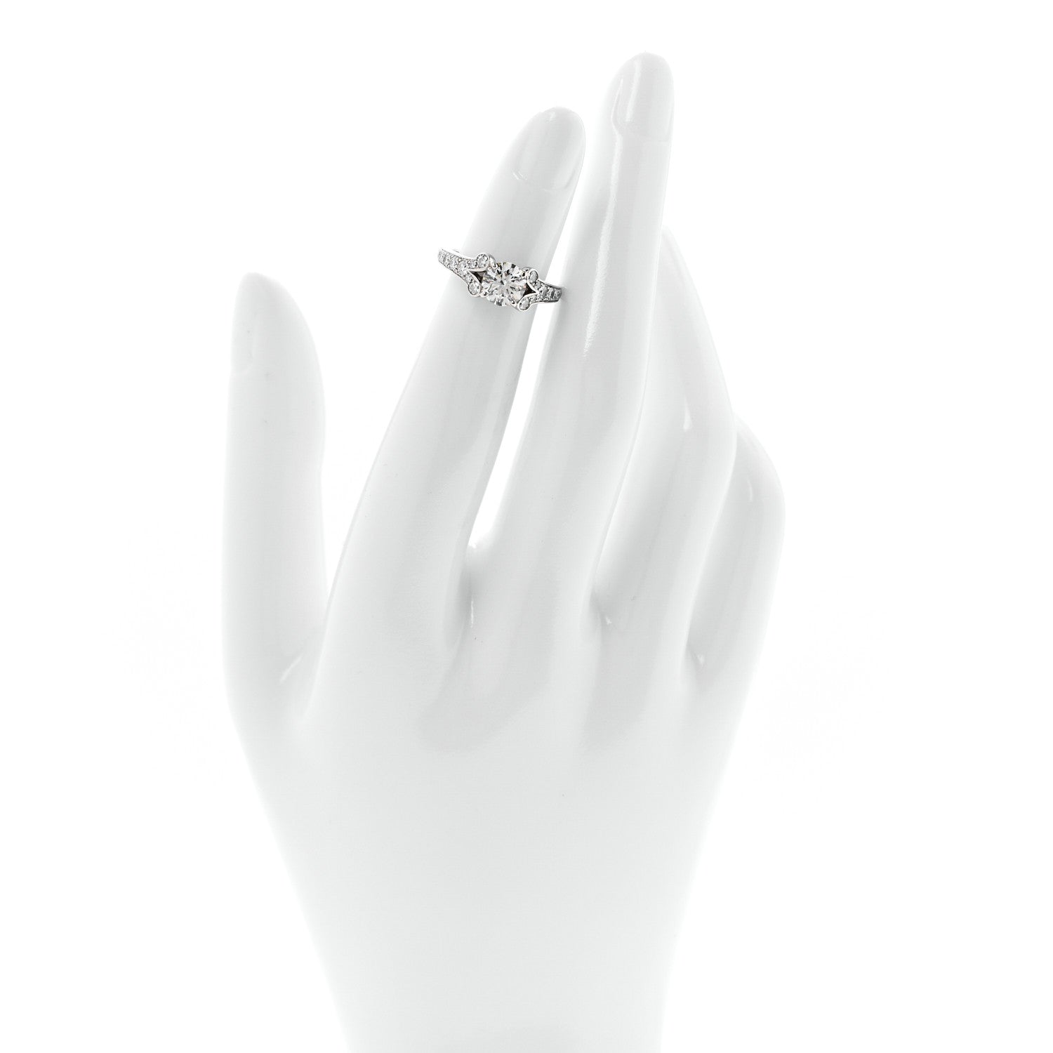 Cartier Platinum Diamond .91ct Destinee Engagement Ring 46 3.75 2 of 8