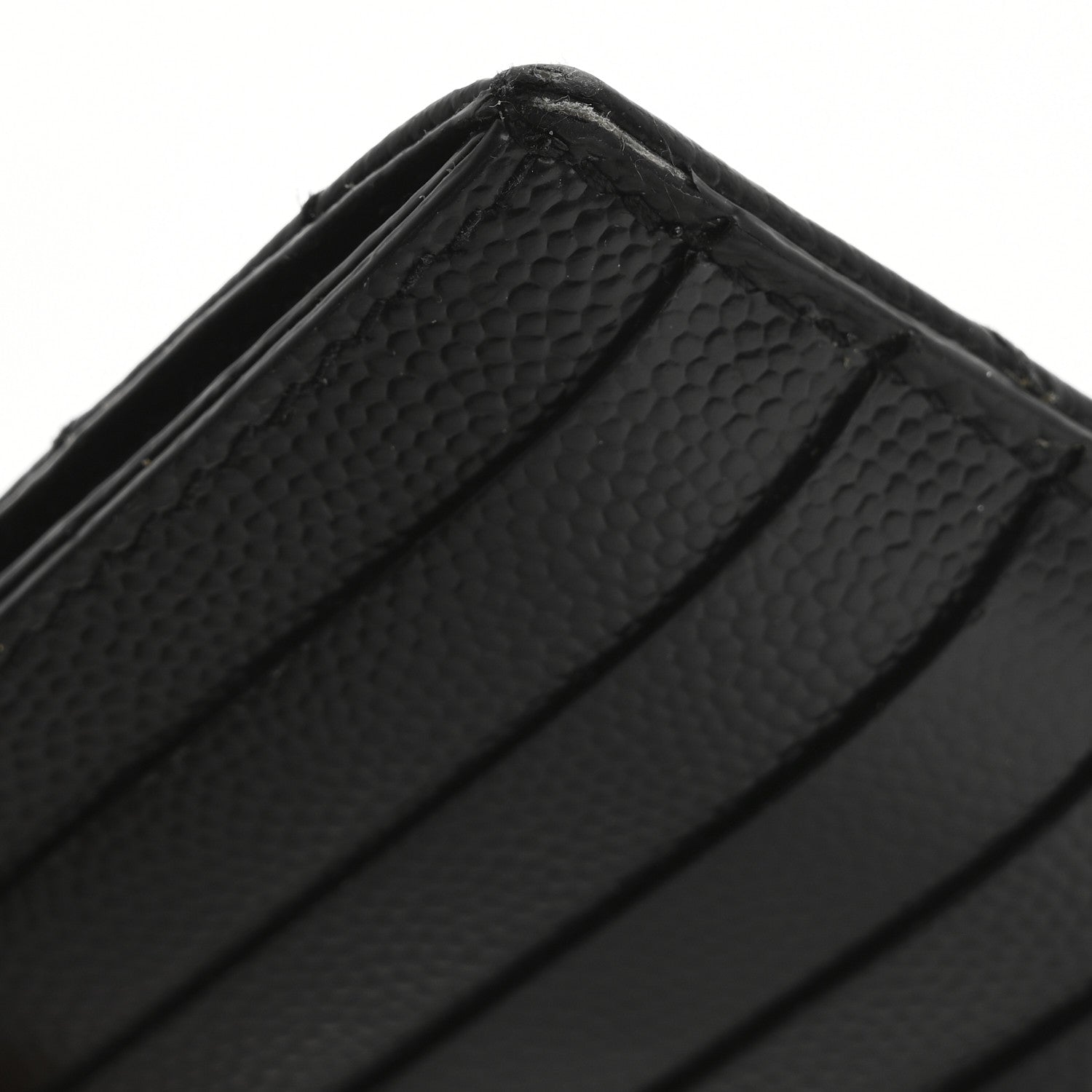 Saint Laurent Monogram Grain de Poudre 5 Fragments Zip Pouch Card Holder Black 10 of 16