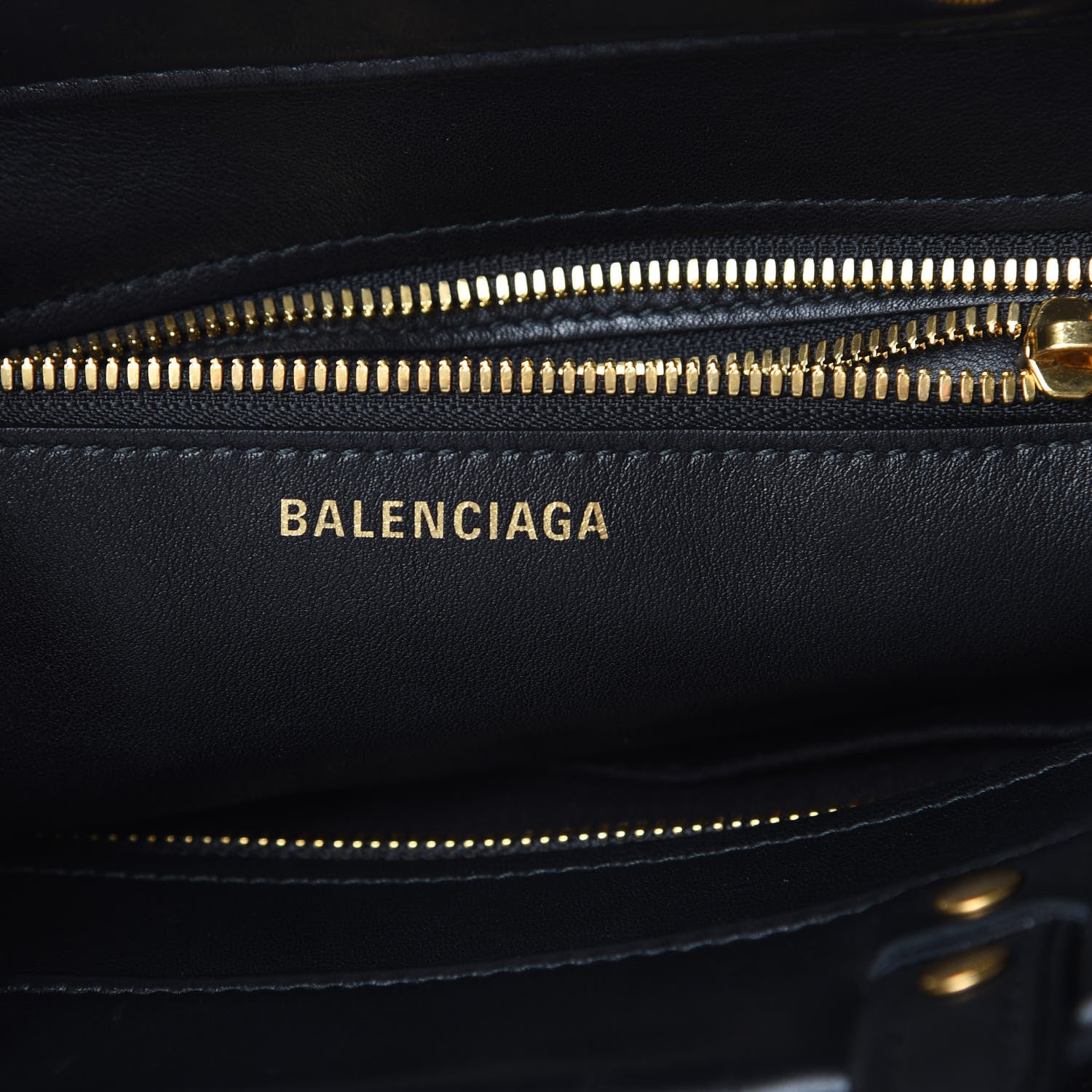 Balenciaga Calfskin XS Fringe Laundry Cabas Black 6 of 12