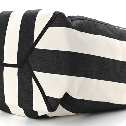 Celine Canvas Striped Large Phantom Cabas Black White 6 of 8