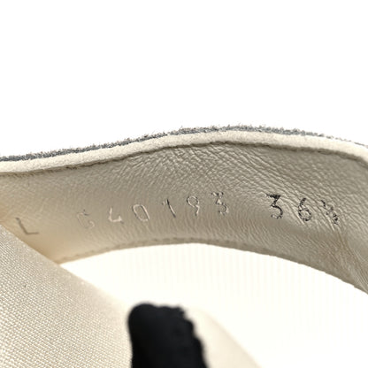 Chanel Fabric Suede Calfskin Mesh Womens CC Sneakers 36.5 Black Pink Ivory 6 of 8