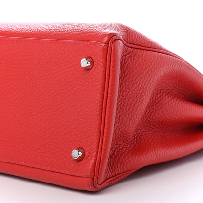 Hermes Taurillon Clemence Kelly Retourne 35 Rouge Casaque 14 of 14