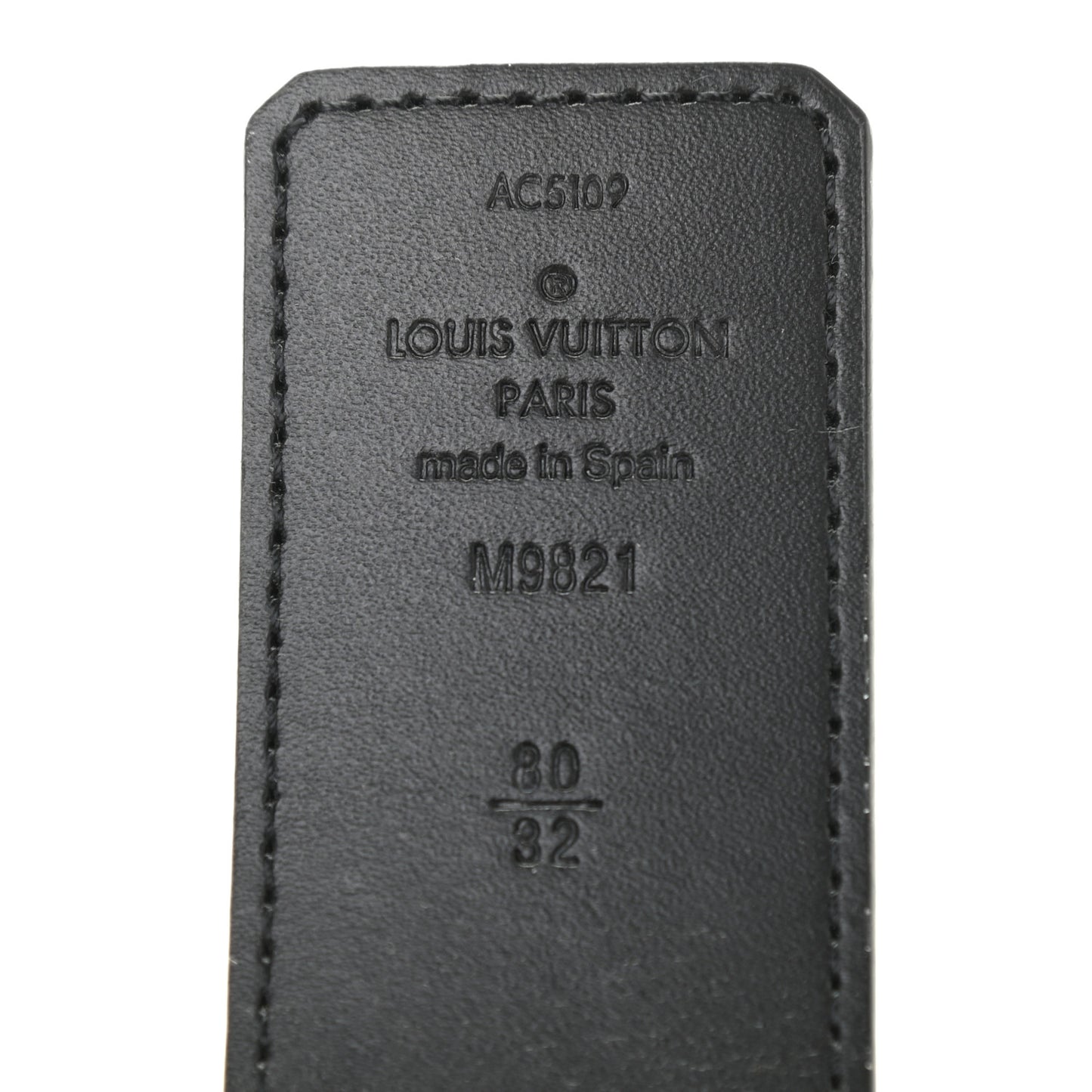 Monogram 40mm LV Initiales Reversible Belt 80 32 Black