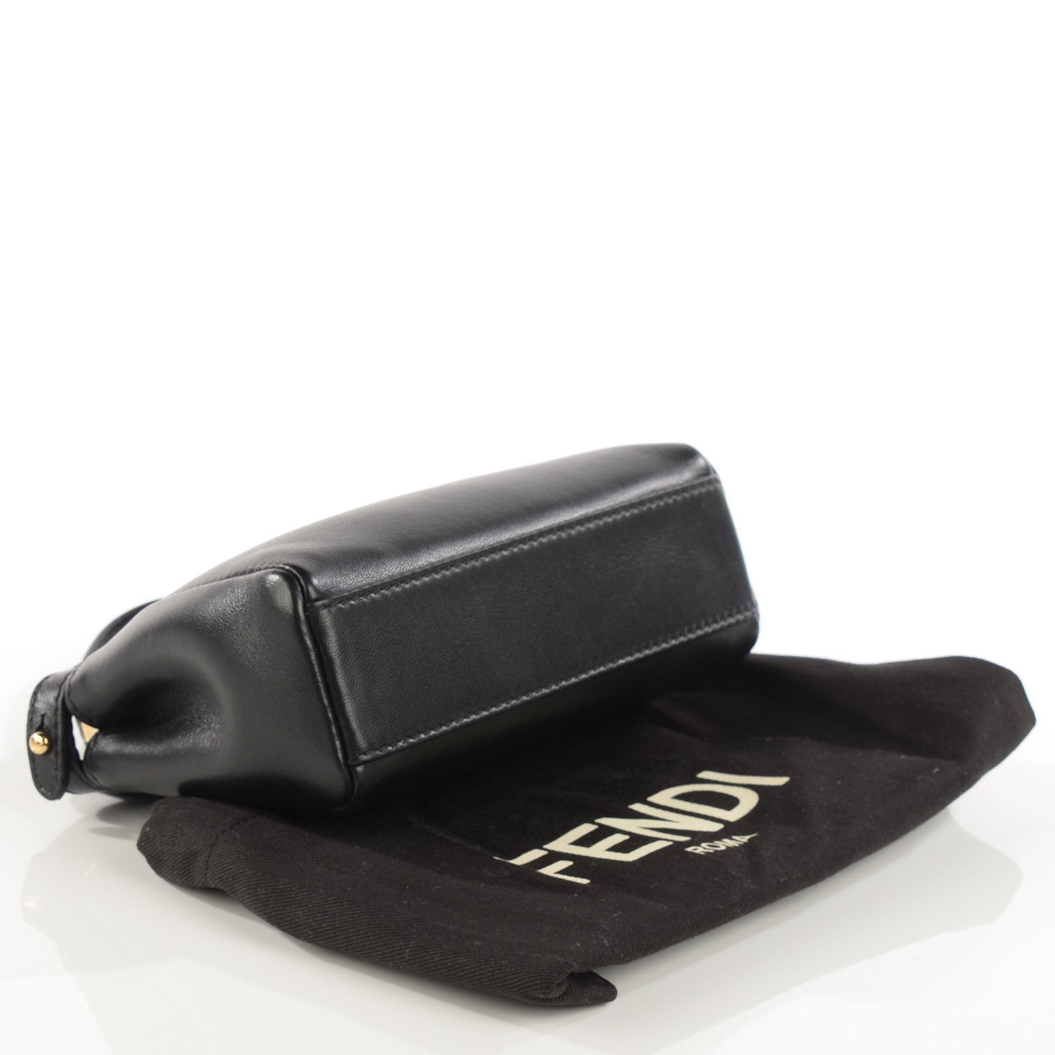 Fendi Nappa Micro Peekaboo Iconic Satchel Black 4 of 8