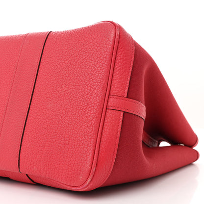 Hermes Toile Militaire Negonda Garden Party 30 TPM Rouge Grenat Bougainvillea 10 of 12