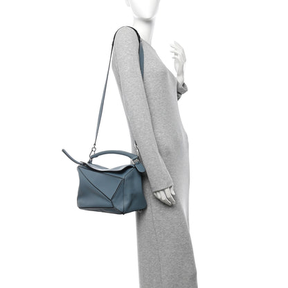 Loewe Calfskin Medium Puzzle Bag Stone Blue 2 of 10