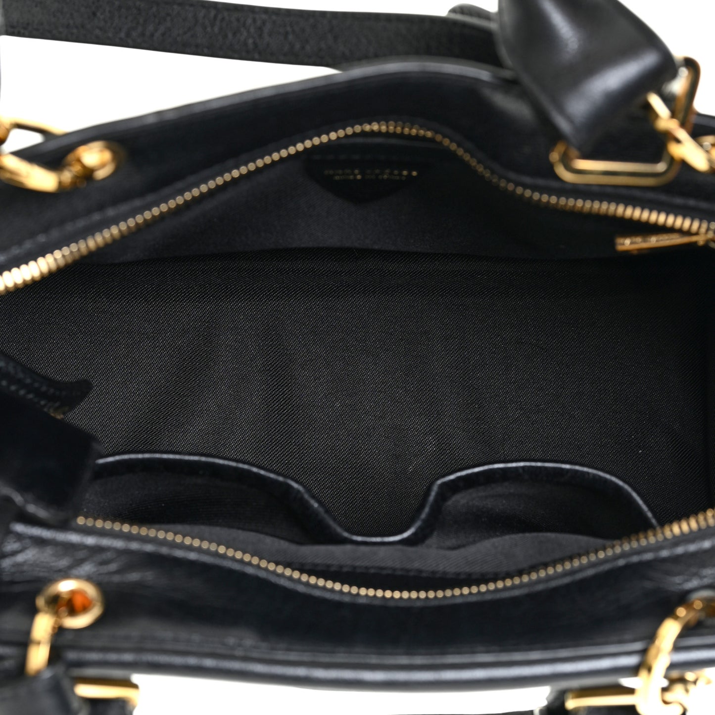 Textured Calfskin Satchel Black