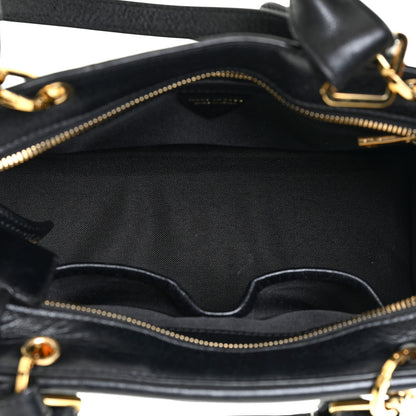 Marc Jacobs Textured Calfskin Satchel Black 5 of 17