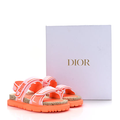 Christian Dior Technical Knit Jute Dioract 10mm Sandals 37.5 White Orange 9 of 9