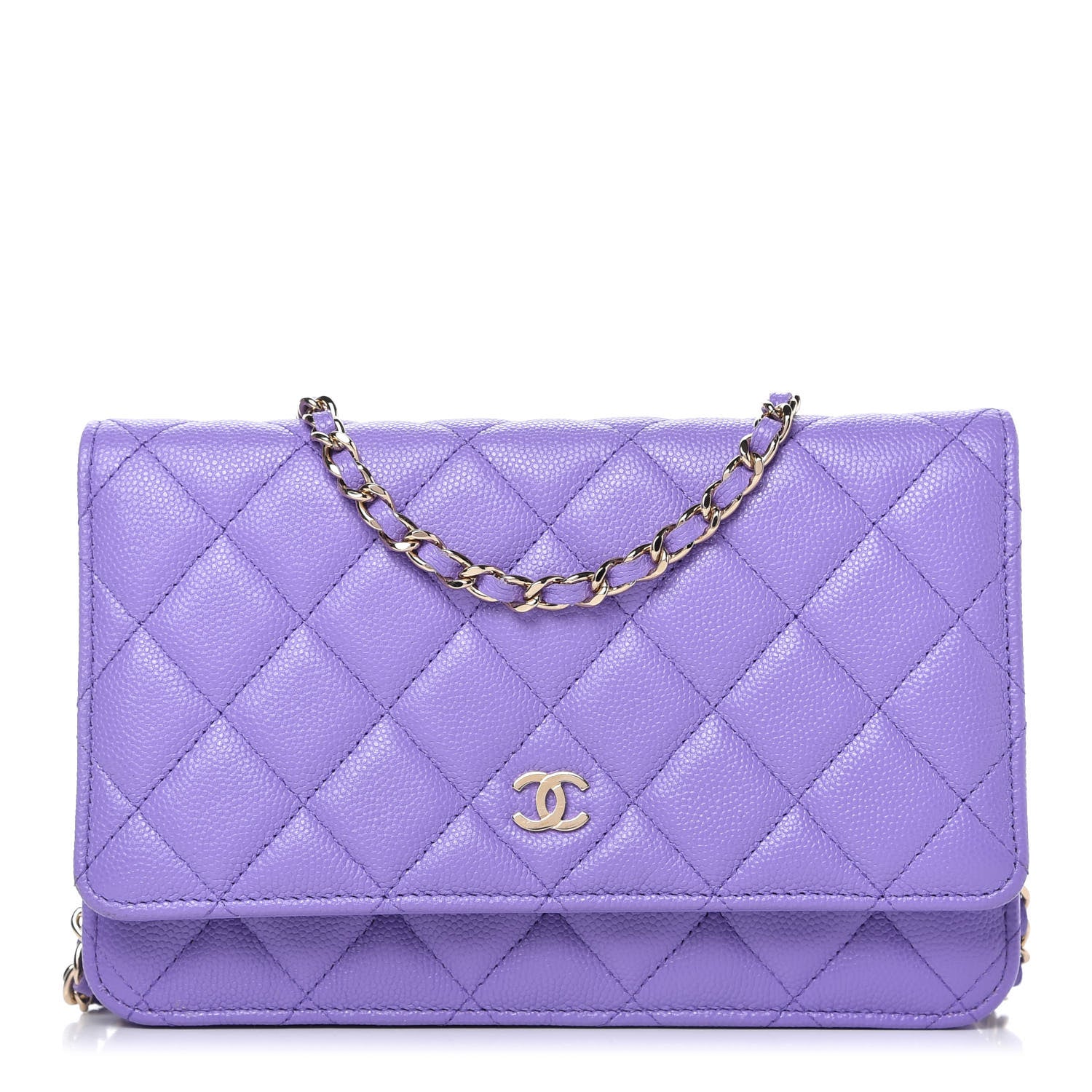 Chanel Caviar Quilted Wallet On Chain WOC Purple 1 of 11