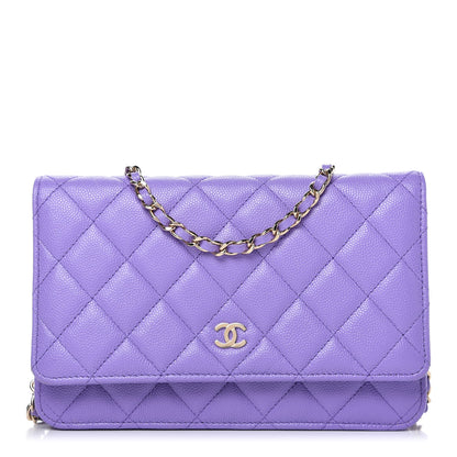 Chanel Caviar Quilted Wallet On Chain WOC Purple 1 of 11