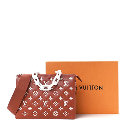 Louis Vuitton Lambskin Embossed Monogram Coussin PM Terracotta Brown 12 of 12