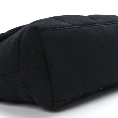 Saint Laurent Wool Jersey Quilted Medium Loulou Puffer Monogram Chain Satchel Black 8 of 9