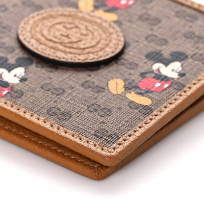 Gucci X DISNEY Mini Vintage GG Supreme Monogram Mickey Mouse Wallet Beige Vintage Sun Oil 8 of 10