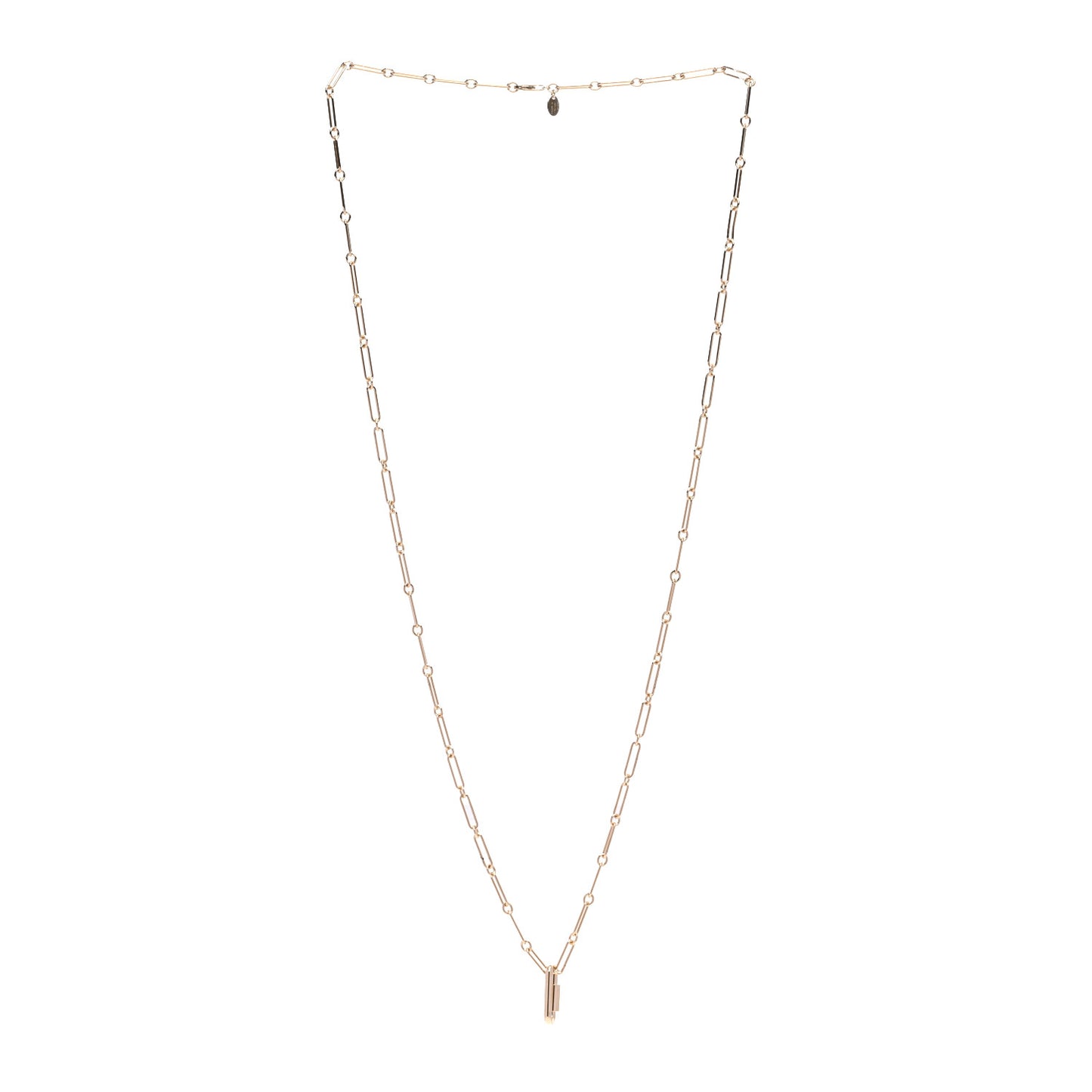 Permabrass Curiosite Long Necklace Rose Gold
