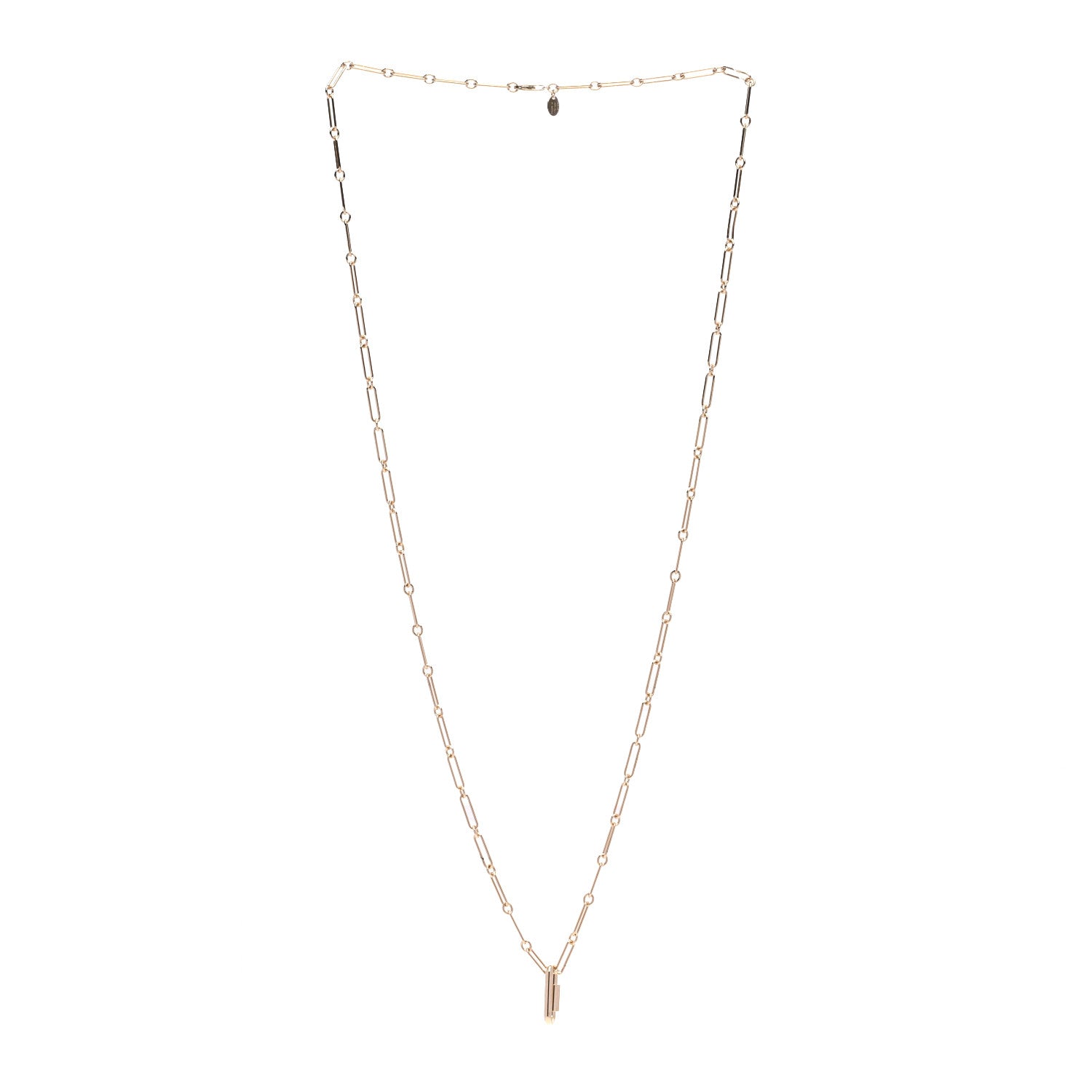 Hermes Permabrass Curiosite Long Necklace Rose Gold 3 of 7