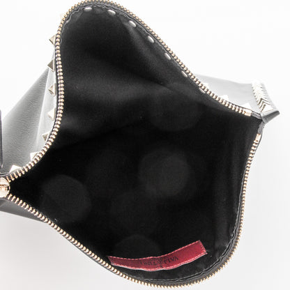 Valentino Garavani Vitello Large Rockstud Zip Pouch Black 5 of 7