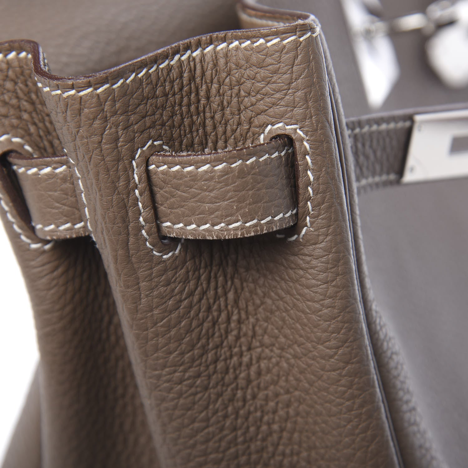 Hermes Togo Kelly Retourne 32 Etoupe 9 of 16
