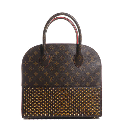 Louis Vuitton Monogram Calf Hair Spikes Iconoclasts Christian Louboutin Tote Red 1 of 7