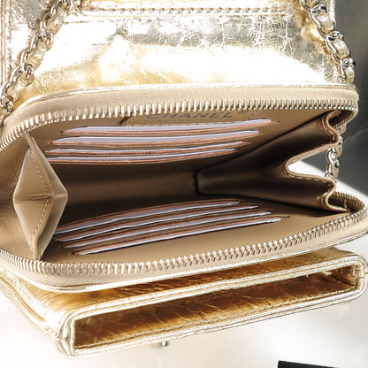 Chanel Metallic Calfskin Mini Flap Gold 5 of 8