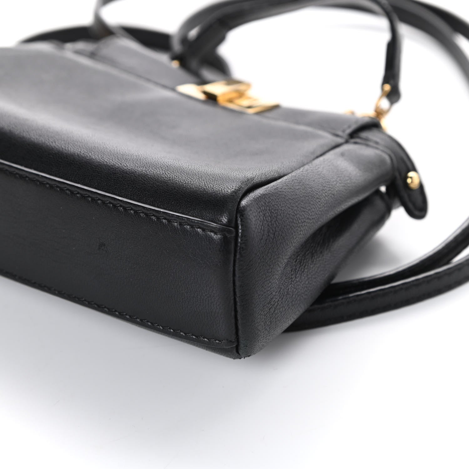 Fendi Nappa Micro Peekaboo Iconic Satchel Black 9 of 9