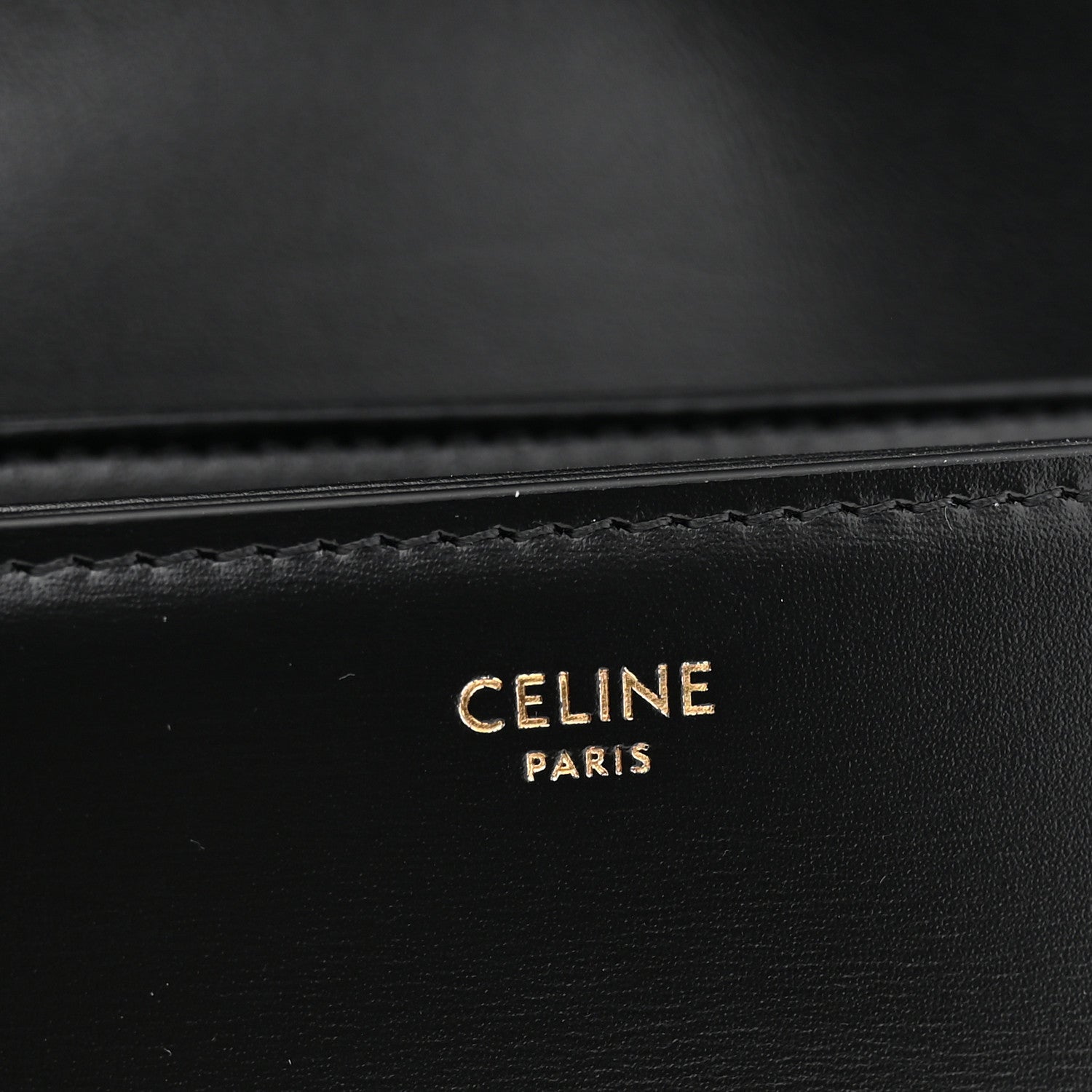 Celine Shiny Calfskin Teen Triomphe Black 6 of 10