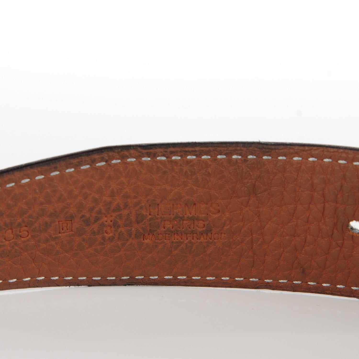 Hermes Box Togo 32mm H Belt 85 Black Gold 9 of 13
