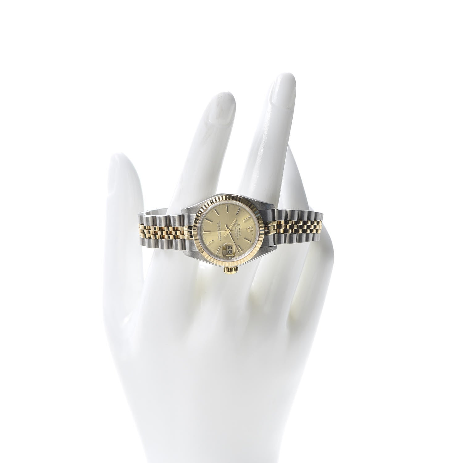 Rolex Stainless Steel 18K Yellow Gold 26mm Oyster Perpetual Datejust Watch Champagne 79173 2 of 6